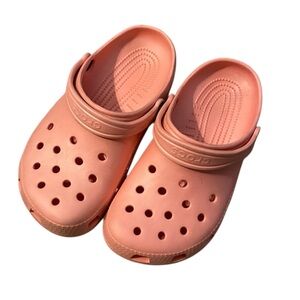 Crocs Size 2 Peach‎ Pink Slip-On Shoes